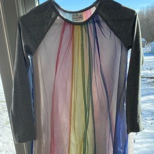 Hanna Andersson Rainbow 🌈 Tulle Dress size 140
